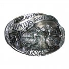 Ducks 1986 Oregon Hunters Association Vintage US Pewter Belt Buckle Ducks 1986 Oregon Hunters Association Vintage US Pewter Belt Buckle