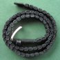 Piel De Vaca Mens Black Leather Belt Size M