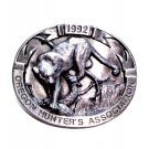 Oregon Hunters Association 1992 Vintage US Pewter Belt Buckle Oregon Hunters Association 1992 Vintage US Pewter Belt Buckle