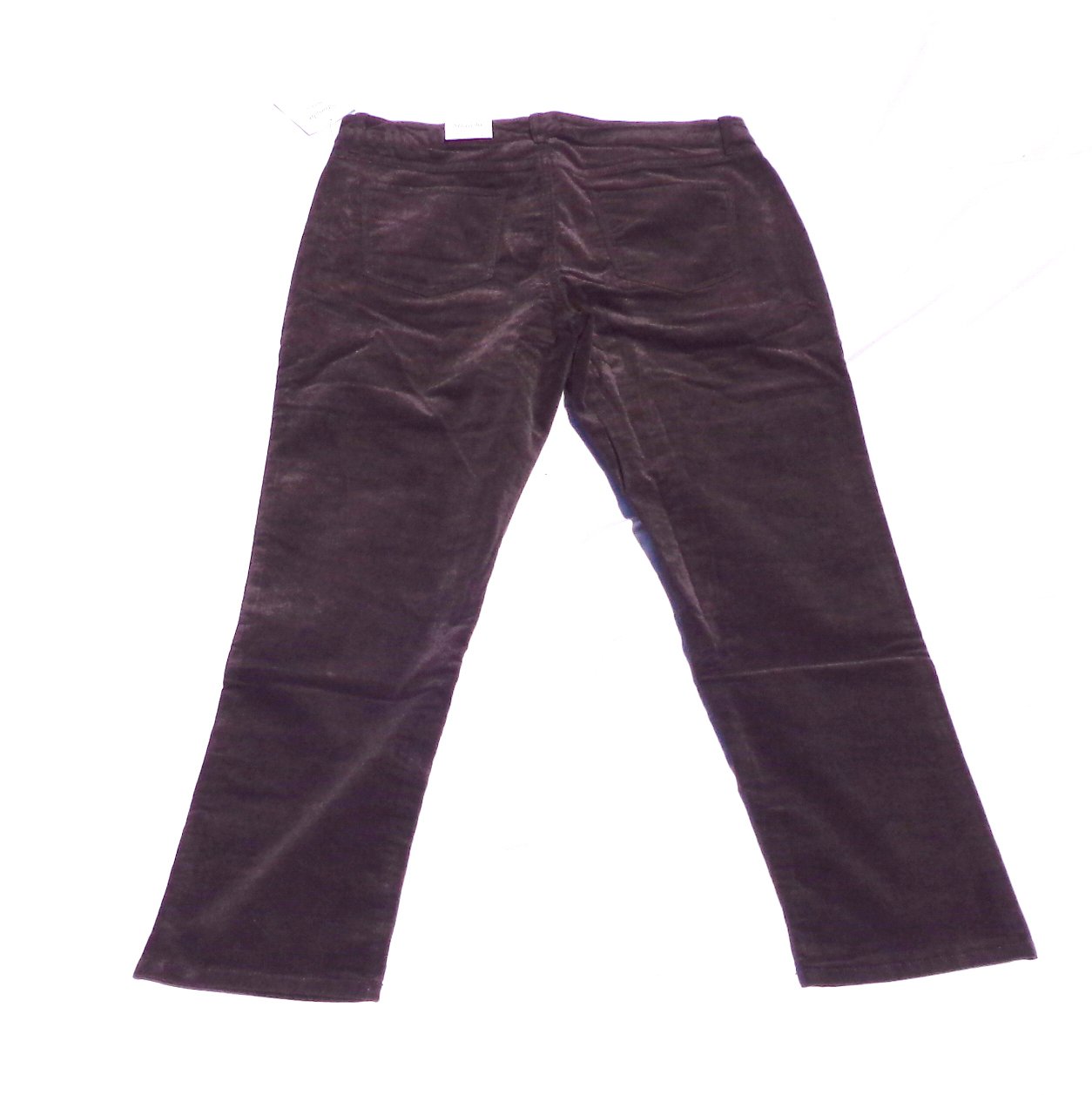 Dark Brown Straight Mid Rise Corduroy Croft & Barrow Pants Jeans 14 S