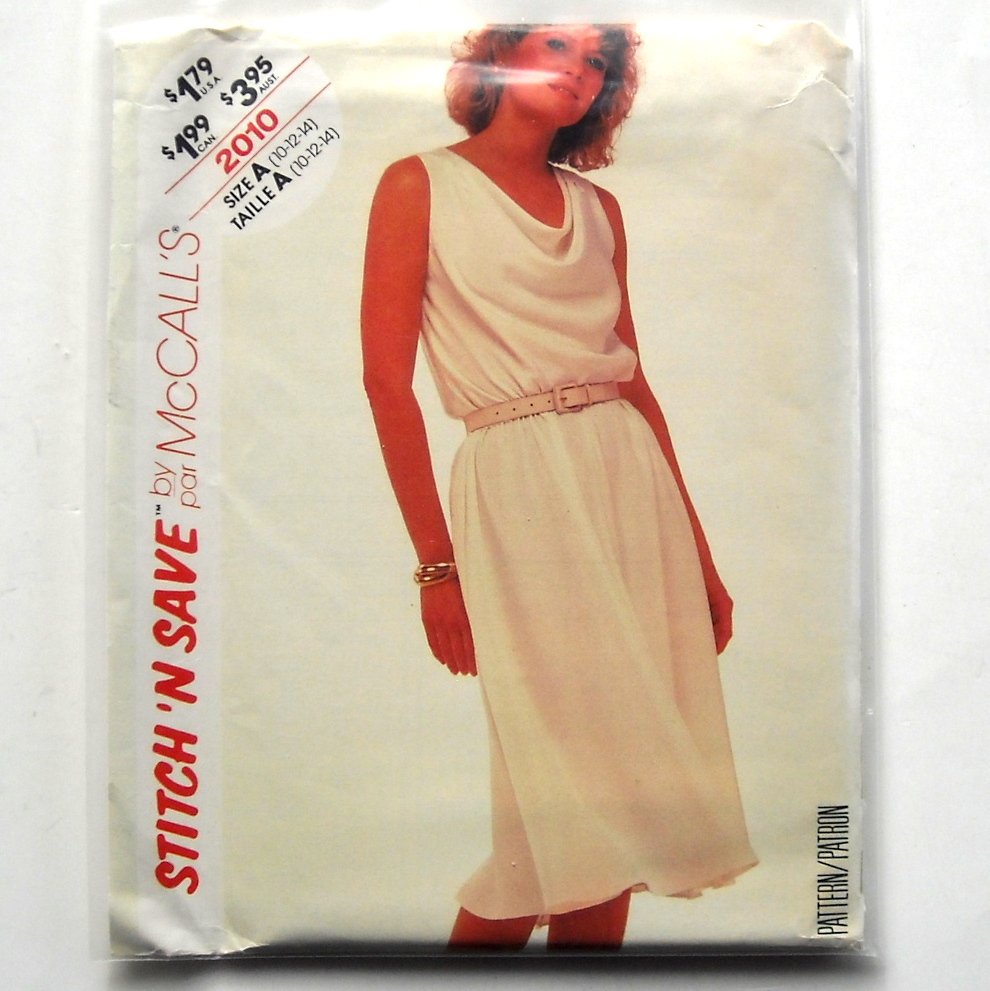 Misses' Dress 10 12 14 Vintage Stitch 'N Save McCall's Sewing Pattern 2010