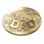 Number One Dad Fathers Day Vintage ADM Solid Brass Belt Buckle
