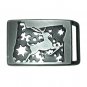 Oregon Deer Stacked Cut 3D Fosterweld Steel Belt Buckle