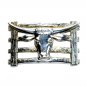 Texas Longhorn Silver Color Unique Belt Buckle