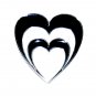 Black White Hearts Belt Buckle
