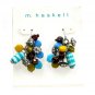 Cluster Blue M Haskell Dangle Earrings