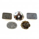 5 Vintage Belt Buckles Lot