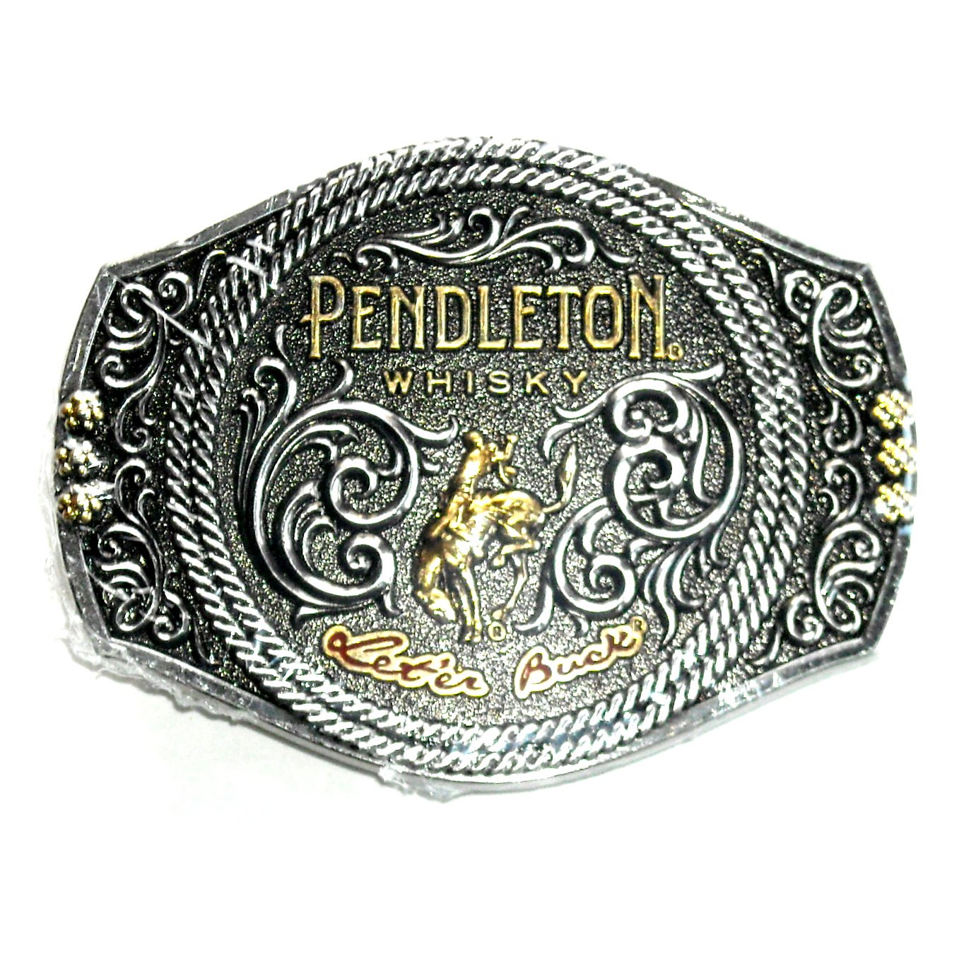 2021 Pendleton Whisky Round Up Rodeo Montana Silversmiths Belt Buckle