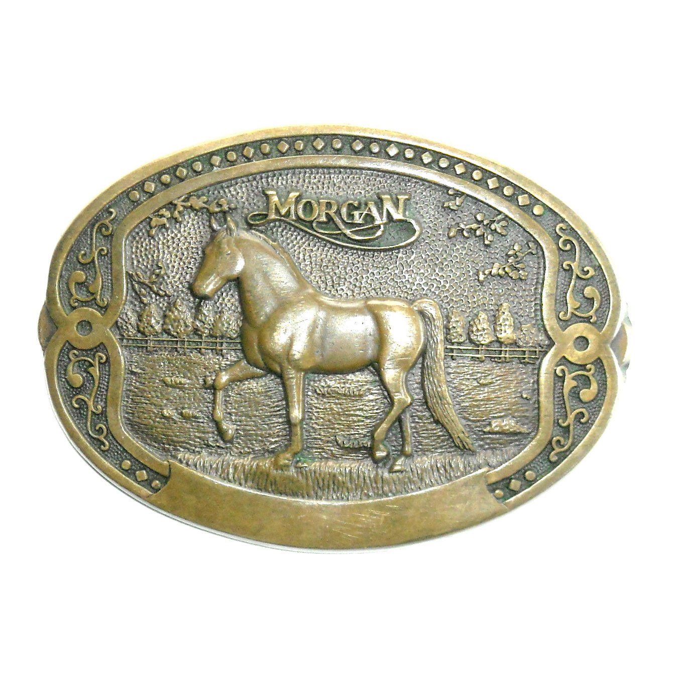 Morgan Horse Breeder Series Tony Lama Brass US Belt Buckle