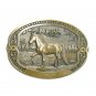 Morgan Horse Breeder Series Tony Lama Brass US Belt Buckle