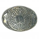 Oklahoma State Seal First Edition Tony Lama Solid Brass US Belt Buckle Oklahoma State Seal First Edition Tony Lama Solid Brass US Belt Buckle