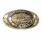 Alaska State Seal Tony Lama Solid Brass US Belt Buckle