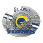 ST Louis Rams 3D Vintage Siskiyou Bergamot Pewter US Belt Buckle