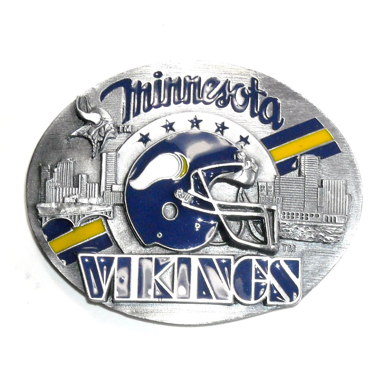 Minnesota Vikings 3D Vintage Siskiyou Bergamot Pewter US Belt Buckle