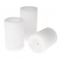Flameless Vanilla Scented Pillar Candles Set of three