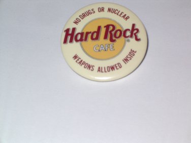 Hard Rock Cafe Pin "NO DRUGS OR NUCLEAR WEAPONS INSIDE"
