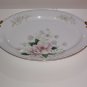 Grace China ROCHELLE Oval Serving Platter 12-1/4 in Pink Flowers Gold Blue trim
