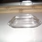 Clear Glass Butter Dish with Cover 7.5" x 3.75" x 1.75"