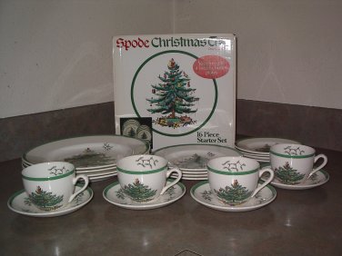 HUGE Dinner Set for eight Spode CHRISTMAS TREE Made in England in boxes