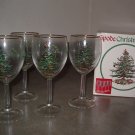 Spode CHRISTMAS TREE All Purpose Wine Goblets -Set of 8 with Original Boxes