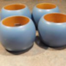 Napkin Ring Holder Set of 4 Color is a matted steel blue