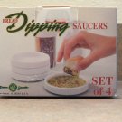 Dean Jacobs Bread Dipping Saucers Dishes Boxed Set Of 4 White Porcelain Open Box