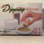 Dean Jacobs Bread Dipping Saucers Dishes Boxed Set Of 4 White Porcelain Open Box
