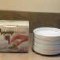 Dean Jacobs Bread Dipping Saucers Dishes Boxed Set Of 4 White Porcelain Open Box