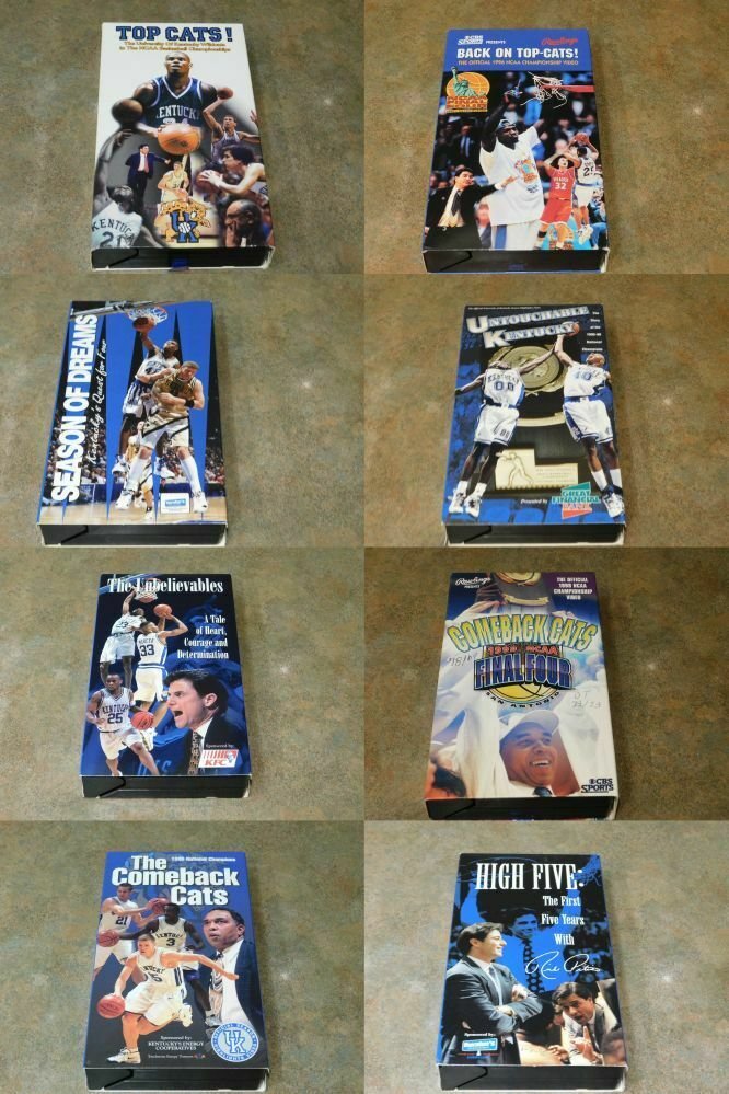 Kentucky Wildcats VHS tapes Lot of Eight