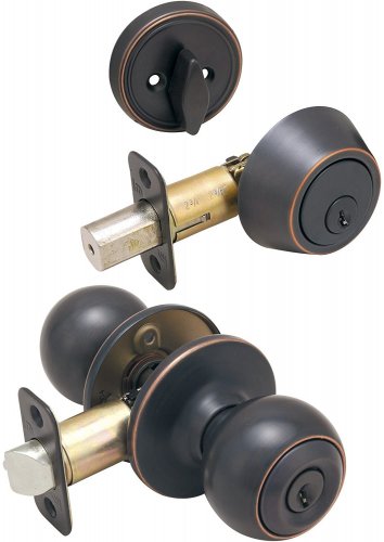 Hardware House 424564 Helena Combo Pack Classic Bronze Door Lock Combination Set