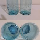 Set of (2) # 13 blue Ball PERFECT MASON quart canning jars LUCKY and UNLUCKY