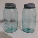 Ball PERFECT MASON quart canning jars Set of (2)  circa 1900-1910