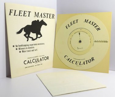 Fleet Master Calculator for Thoroughbred Racing SHIPPING INCLUDED