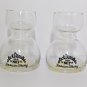 TWO Jack Daniels Double Bubble Hourglass Shot Glass No 7 Whiskey Chaser England