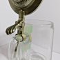 GATOR LAGER (The Beer with a Bite!) Painted Print Clear Glass Stein with Lid