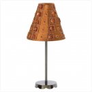 CANDLE LAMP W/METAL STAND-BRWN   35551