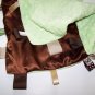 Beautiful green and brown minky ribbon lovie
