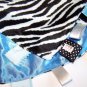 Zebra and Blue Ribbon Lovie
