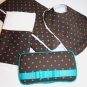 Doing the Polka Brown and Turquoise Polka Dot Baby gift set