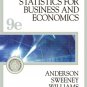 Statistics for Business and Economics 9th Ed. by David R. Anderson 0324380259