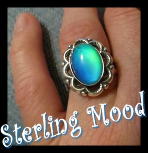 Retro Flower Top of the Line Sterling Silver Mood Ring