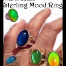 Fantastic Men Ladies Quality Sterling Silver Mood Ring