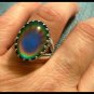 Top Quality Fancy Prong Sterling Silver Mood Ring Unusual