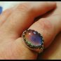 Color Changing Sterling Silver Mood Ring Unusual Prong Design