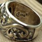Unusual Man or Ladies Sterling Silver Mood Ring Vivid Color Changes Classy Scroll
