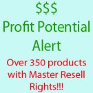 Over 350 Products with Master Resell Rights