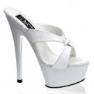 Mid-Platform Kiss 6" Stiletto Heel Strappy Platform Slide      000753F-KISS205 WS