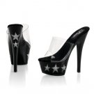 Kiss - Mid-Platform Kiss 6" Stiletto Heel Platform Slide W/Gltr Stars    000780F-KISS201-3 WS