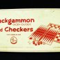 Backgammon Checkers Game Set Vintage 1964 2 In 1 Selchow