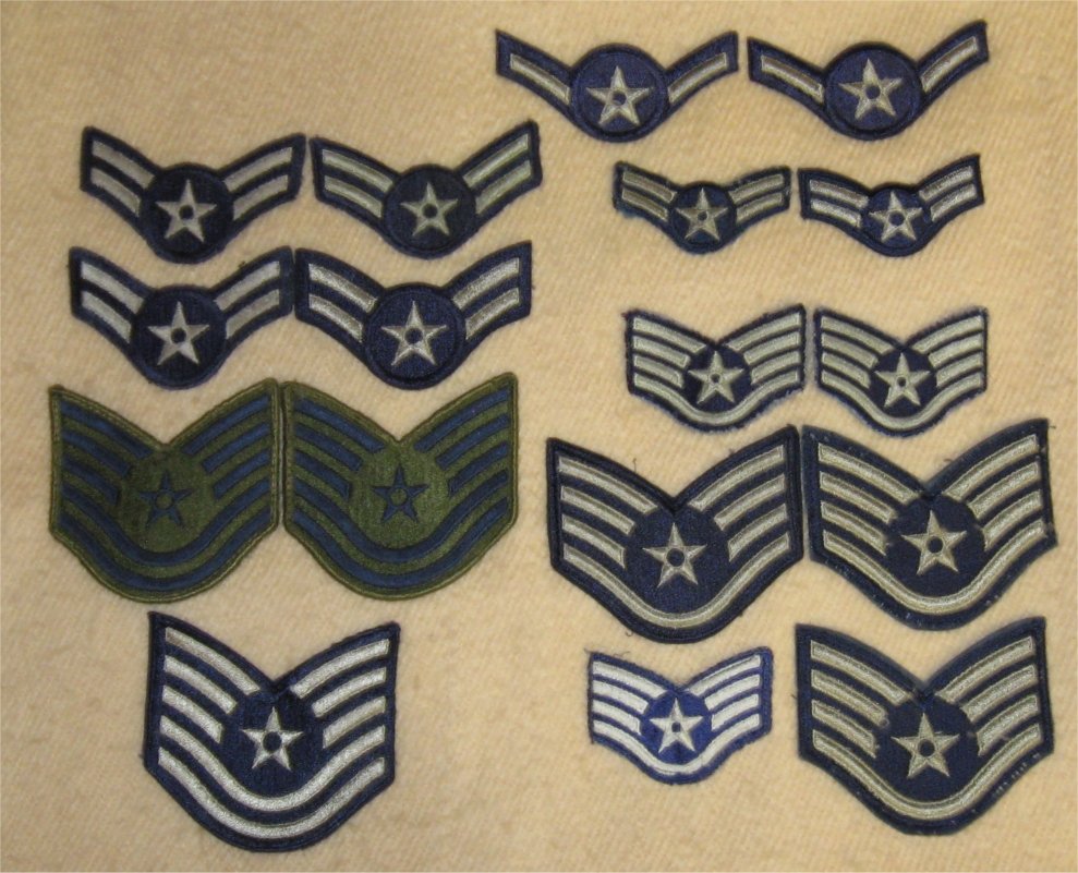 Lot Vintage US Air Force USAF Rank Patches Insignia